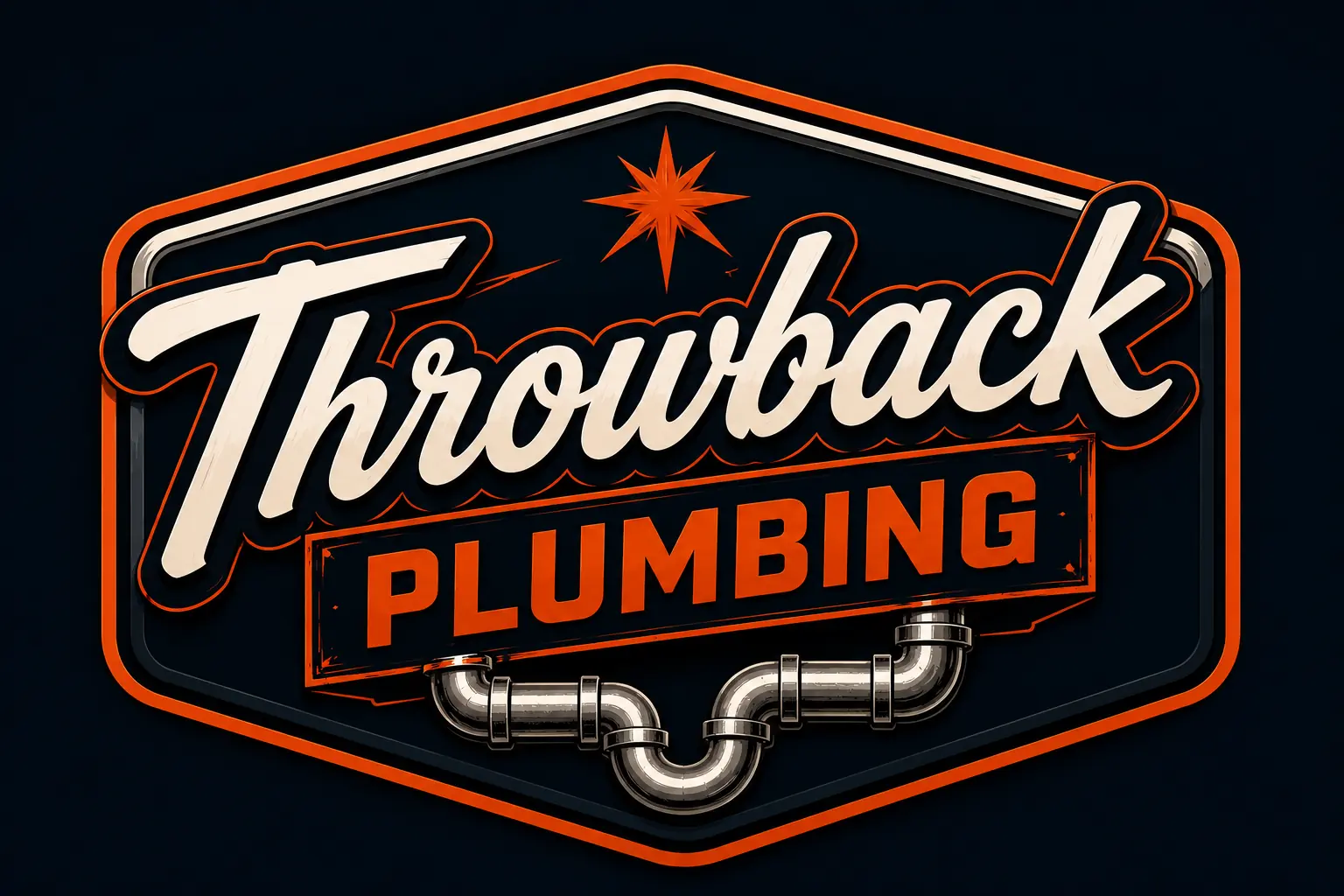 Throwback Plumbing badge logo